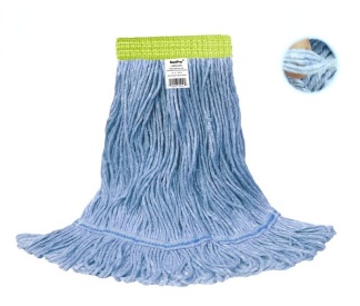 16 oz Blue Loop Mop with Yellow Narrow Band